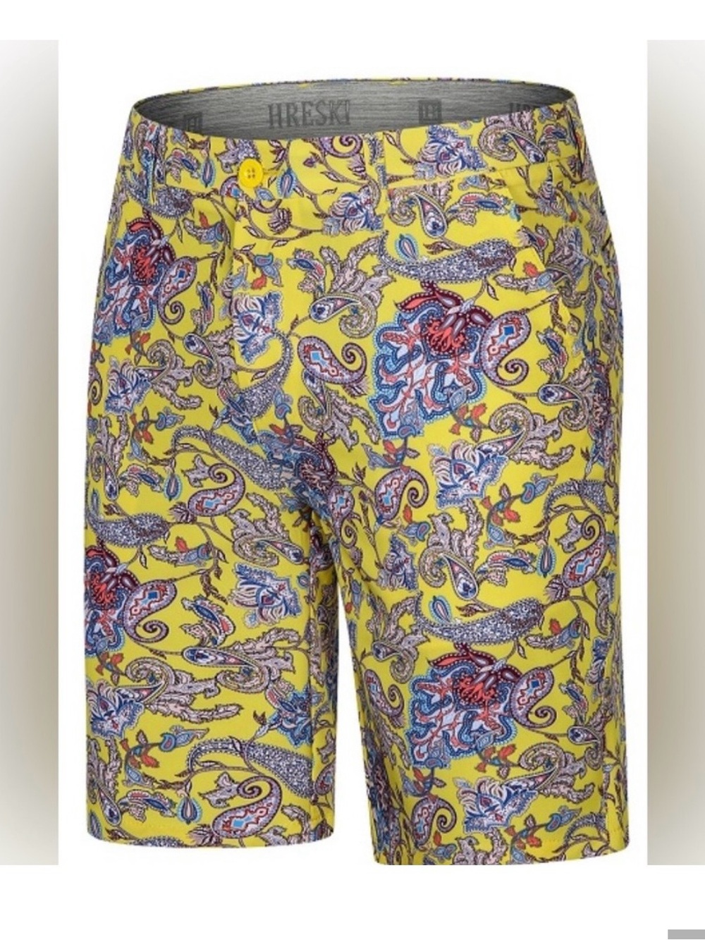 Hreski Yellow Paisley Men’s Shorts